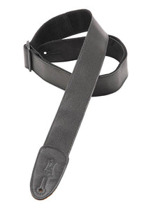 Garment Leather Guitar Strap - Black