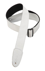 Garment Leather Guitar Strap - White