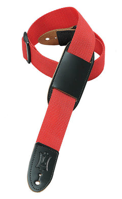 Polypropylene Guitar/Ukulele Strap - Red/Black Ribbon