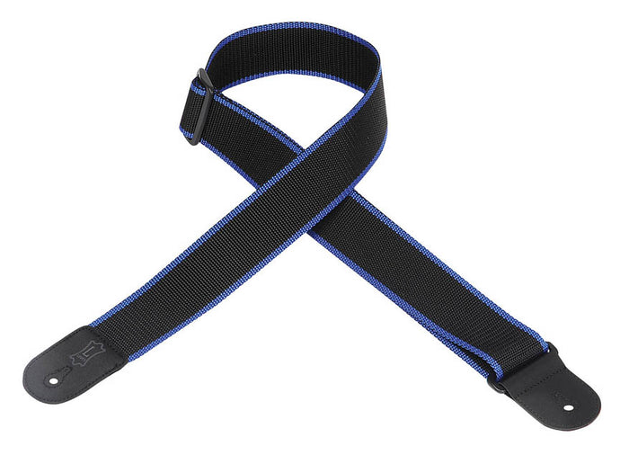 Polypropylene Guitar Strap - Black & Blue