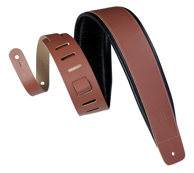 Genuine Leather Guitar Strap - Walnut