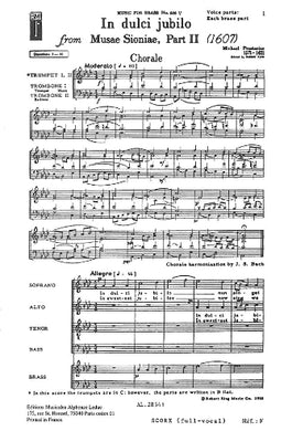 In Dulci Jubilo from Musae Sioniae, Part II (1607)
